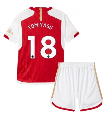 Arsenal Takehiro Tomiyasu #18 Replika Babytøj Hjemmebanesæt Børn 2023-24 Kortærmet (+ Korte bukser)